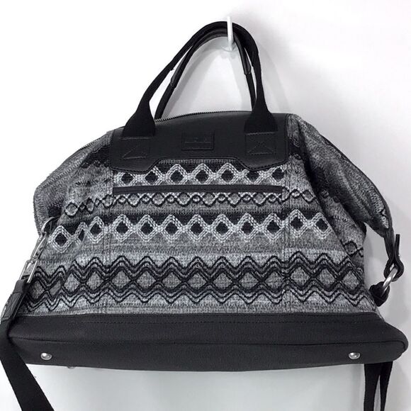 TOMS Seeker Weekender Bag in Black Multi Sweater Felt - Picture 5 of 15